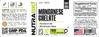 NutraBio Manganese Chelate 10 Milligrams - supplement