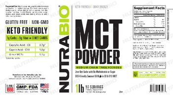 NutraBio MCT Powder - supplement