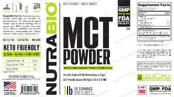 NutraBio MCT Powder - supplement