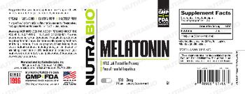 NutraBio Melatonin 3 mg - supplement