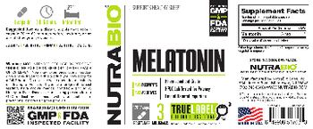 NutraBio Melatonin 3 Milligrams - supplement