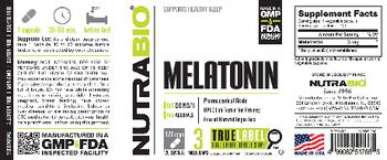 NutraBio Melatonin 3 Milligrams - supplement