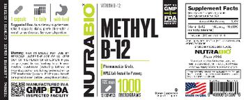 NutraBio Methyl B-12 1000 mg - supplement