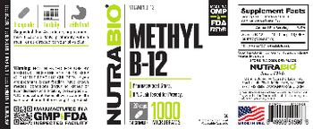 NutraBio Methyl B-12 1000 Micrograms - supplement