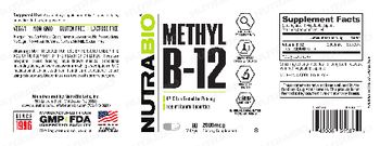 NutraBio Methyl B-12 2000 mcg - supplement