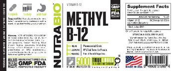 NutraBio Methyl B-12 5000 Milligrams - supplement