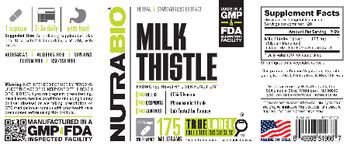 NutraBio Milk Thistle 175 Milligrams - supplement