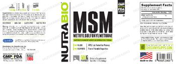 NutraBio MSM - supplement