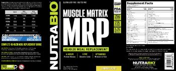 NutraBio Muscle Matrix MRP Banana Cream - supplement