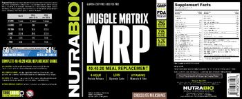 NutraBio Muscle Matrix MRP Chocolate Milkshake - supplement