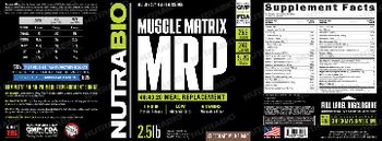 NutraBio Muscle Matrix MRP Chocolate Milkshake - supplement