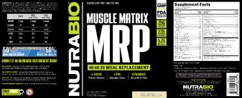 NutraBio Muscle Matrix MRP Creamy Vanilla - supplement