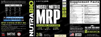 NutraBio Muscle Matrix MRP Creamy Vanilla - supplement