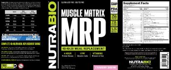 NutraBio Muscle Matrix MRP Strawberry Smoothie - supplement