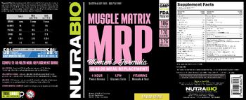 NutraBio Muscle Matrix MRP Women's Formula Banana Cream - supplement