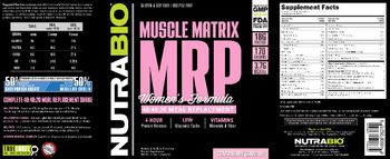 NutraBio Muscle Matrix MRP Women's Formula Strawberry Smoothie - supplement