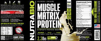 NutraBio Muscle Matrix Protein Alpine Vanilla - supplement