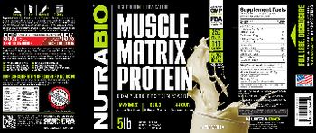 NutraBio Muscle Matrix Protein Alpine Vanilla - supplement