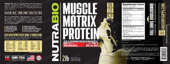 NutraBio Muscle Matrix Protein Alpine Vanilla - supplement