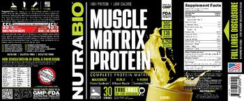 NutraBio Muscle Matrix Protein Banana - supplement