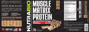 NutraBio Muscle Matrix Protein Chocolate Peanut Butter Bliss - supplement