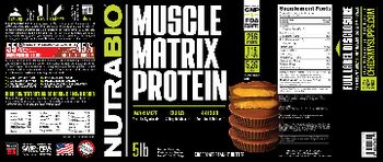 NutraBio Muscle Matrix Protein Chocolate Peanut Butter - supplement
