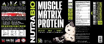 NutraBio Muscle Matrix Protein Cookies & Cream - supplement