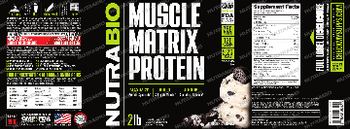 NutraBio Muscle Matrix Protein Cookies & Cream - supplement