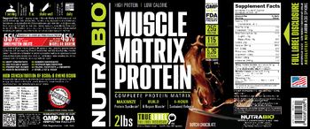 NutraBio Muscle Matrix Protein Dutch Chocolate - supplement