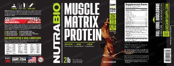 NutraBio Muscle Matrix Protein Dutch Chocolate - supplement