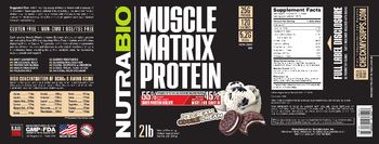 NutraBio Muscle Matrix Protein Ice Cream Cookie Dream - protein supplement