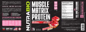 NutraBio Muscle Matrix Protein Strawberry Pastry - protein supplement