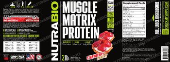 NutraBio Muscle Matrix Protein Strawberry Pastry - supplement