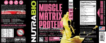 NutraBio Muscle Matrix Protein Women's Formula Banana - supplement
