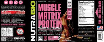 NutraBio Muscle Matrix Protein Women's Formula Dutch Chocolate - supplement