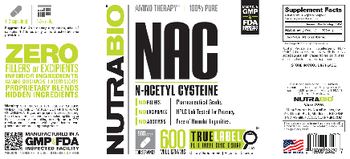 NutraBio NAC - supplement