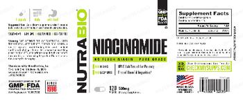 NutraBio Niacinamide 500 mg - supplement