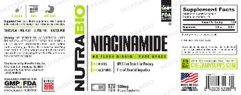 NutraBio Niacinamide 500 mg - supplement