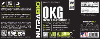 NutraBio OKG 1500 Milligrams - supplement