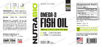 NutraBio Omega-3 Fish Oil - supplement