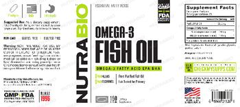 NutraBio Omega-3 Fish Oil - supplement