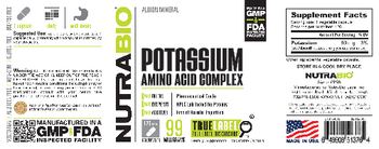 NutraBio Potassium Amino Acid Complex 99 Milligrams - supplement