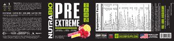 NutraBio Pre Extreme Raspberry Lemonade - supplement