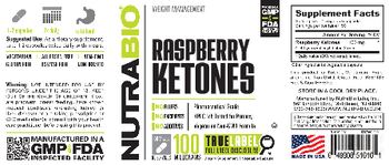 NutraBio Raspberry Ketones 100 Milligrams - supplement