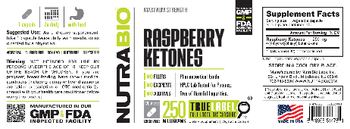 NutraBio Raspberry Ketones 250 Milligrams - supplement