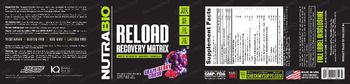 NutraBio Reload Recovery Matrix Grape Berry Crush - supplement
