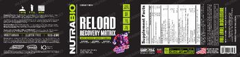 NutraBio Reload Recovery Matrix Grape Berry Crush - supplement