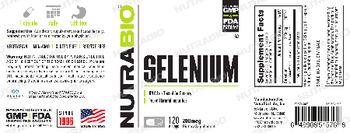 NutraBio Selenium 200 mcg - supplement