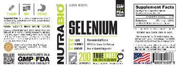 NutraBio Selenium 200 Micrograms - supplement