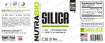 NutraBio Silica 600 mg - supplement